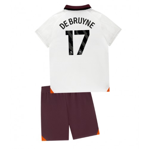 Manchester City Kevin De Bruyne #17 Gostujuci Dres za djecu 2023-24 Kratak Rukav (+ Kratke hlače)